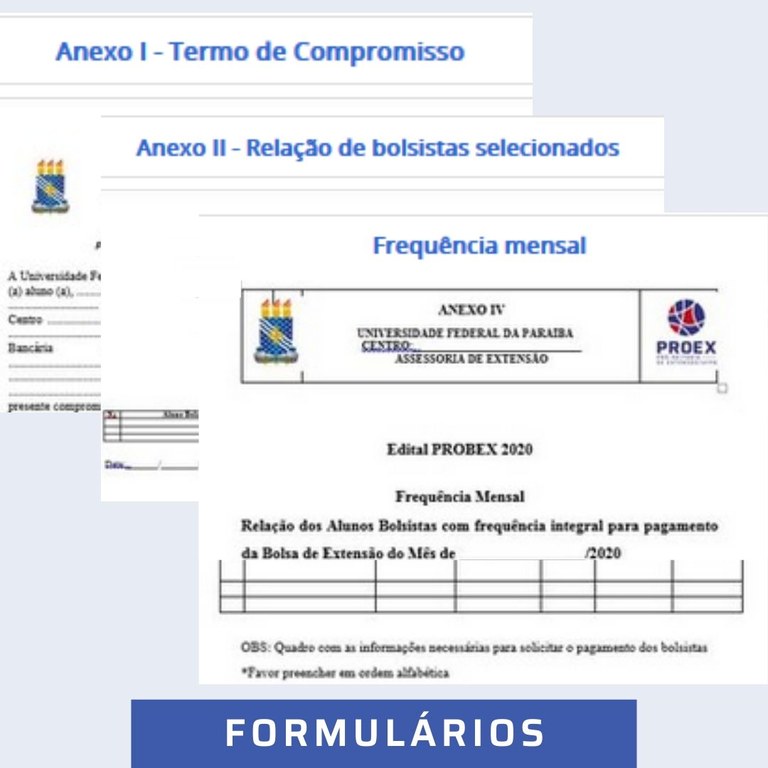 Formulários do PROBEX_ComposiçãoPROEX