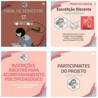 Feed do Instagram do CAPpE. Imagem: captura de tela (Julho de 2021). Feed do Instagram do CAPpE. Imagem: captura de tela (Julho de 2021).