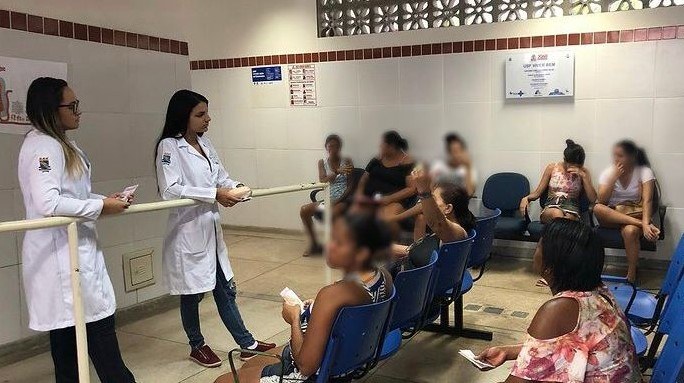 Atuação presencial do projeto Se Toque Para Vida, em 2019. (Foto cedida pela equipe do projeto)